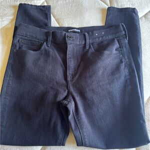 Express Black Denim Jeggings EUC